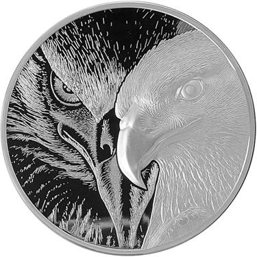 10 OZ SILVER ROUND MAJESTIC EAGLE INCUSED WITH ULTRA HIGH RELIEF