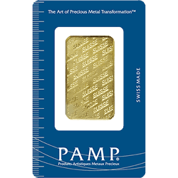 1 oz PAMP Suisse Gold Bar PAMP Design, w/ Assay .9999 Fine Gold