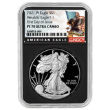 Presale - 2021-W Proof $1 American Silver Eagle NGC PF70UC FDI Black Label Retro