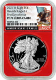 Presale - 2021-W Proof $1 American Silver Eagle NGC PF70UC FDI Black Label Red Core