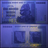 ZIMBABWE 100 TRILLION DOLLAR BANKNOTE, 2008, AA SERIES, NEW 100 Piece Pack/Bundle
